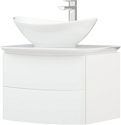 Corozo Тумба с раковиной Вико 60 Z2 подвесная белая – фотография-3